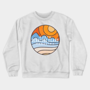 Ocracoke Island, NC Summertime Vacationing Stained Glass Sunrise Crewneck Sweatshirt